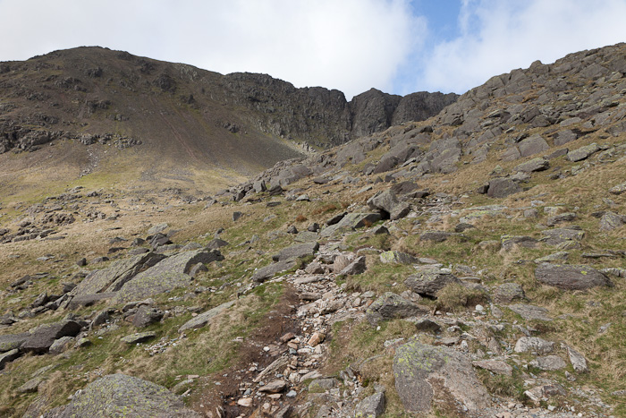 Dow Crag form a Lakeland Path below Coniston Old Man