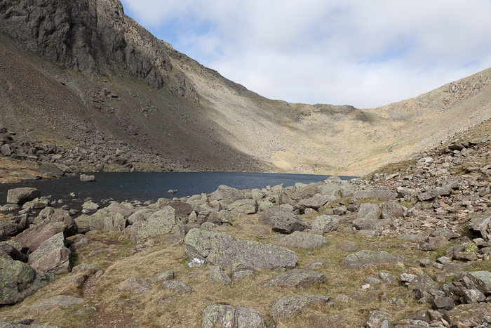 Goats Water below Dow Crag and Coniston Old Man in the Lake District