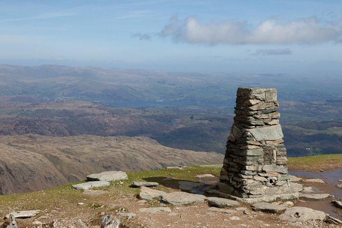 Coniston Old Man Trig point Photo, The lake District