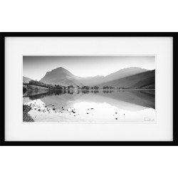 Buttermere View Mono Framed Print