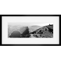 Striding Edge black and white framed print
