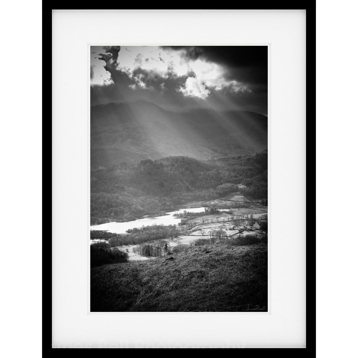 Elterwater Rays Framed Print