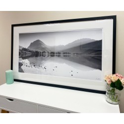 Buttermere View Mono framed print