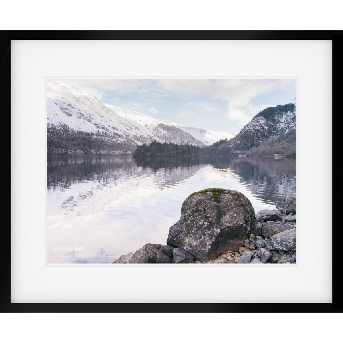 Thirlmere in winter framed print