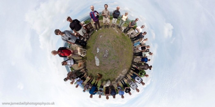 Little Planet projection of the OFC walk to Orrest Head