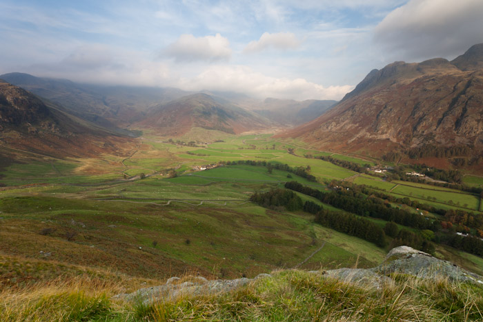 Mickleden and Stool End in Autumn