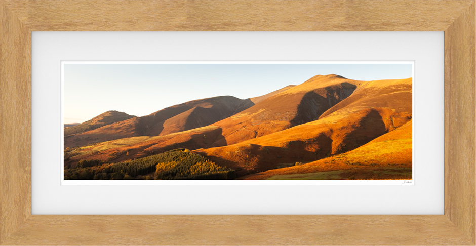 Amazing Autumn light on Little Man above Keswick in the Lake District.