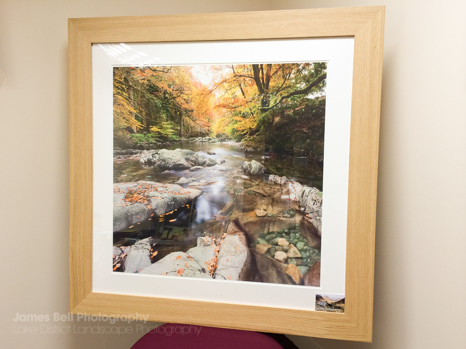 Oak Framed Eskdale River Print by James Bell 1
