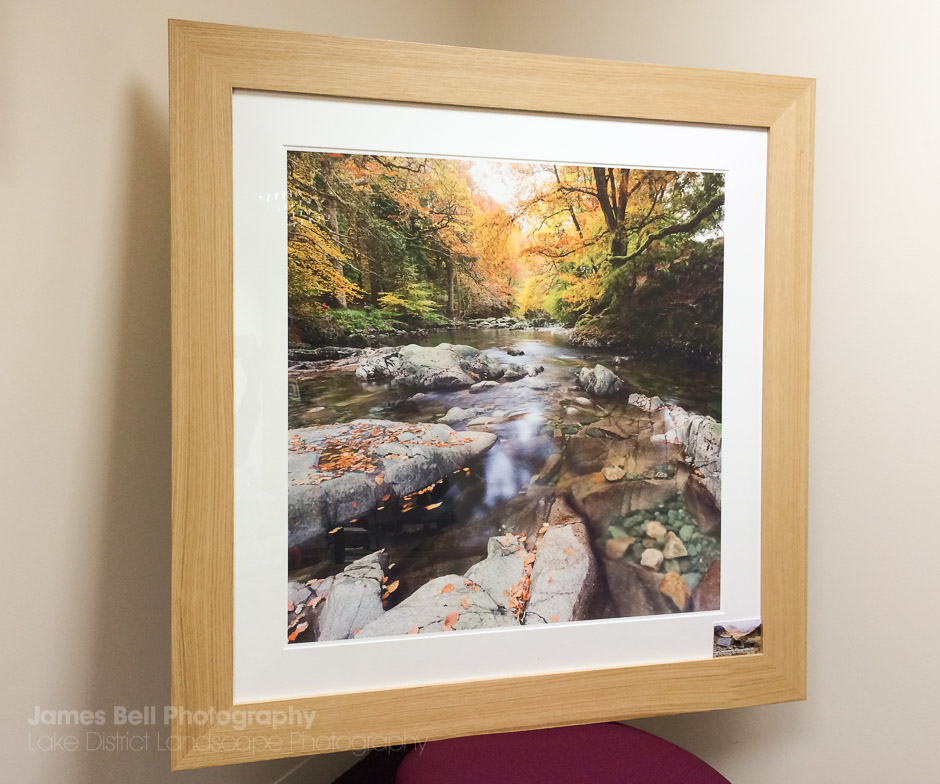 Oak Framed Eskdale River Print by James Bell 3