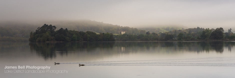 Grasmere Panoramic view on a misty morning
