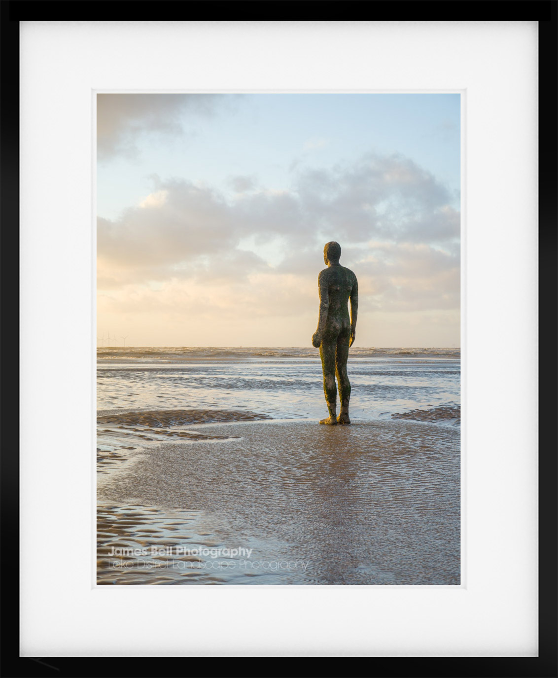 Iron Man Print on Crosby Beach at Sunset