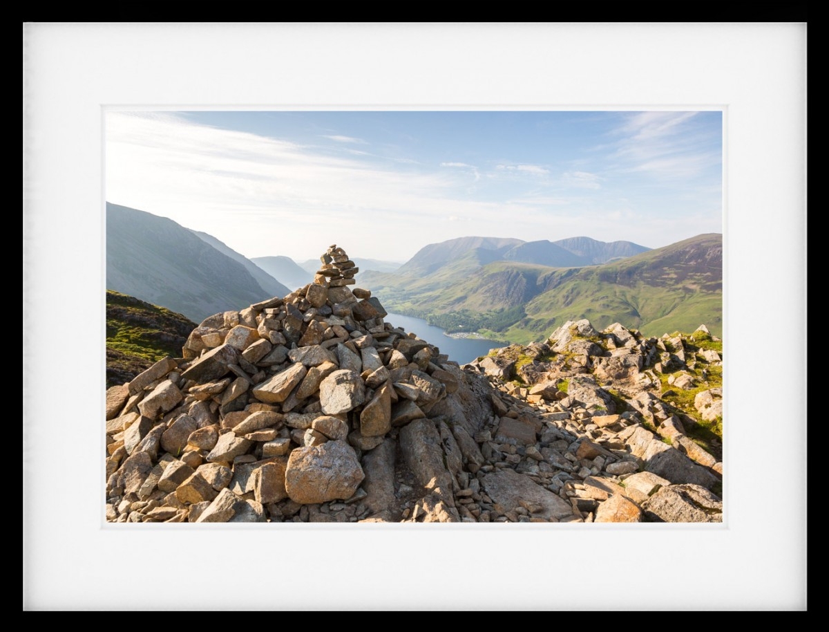 The summit of Haystacks overlooking Buttermere