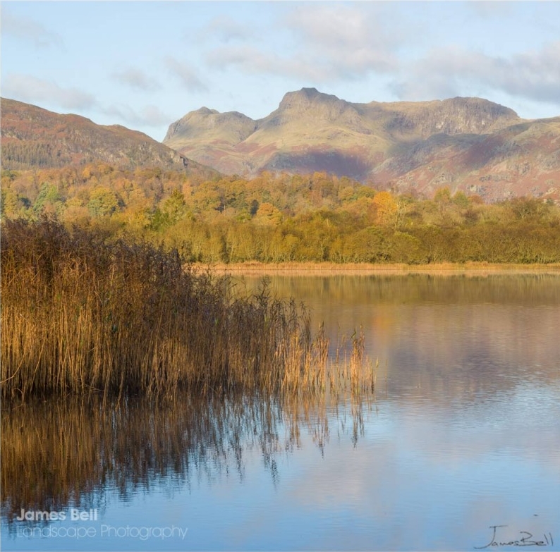 Elterwater and the Langdale Pikes in the Lake District