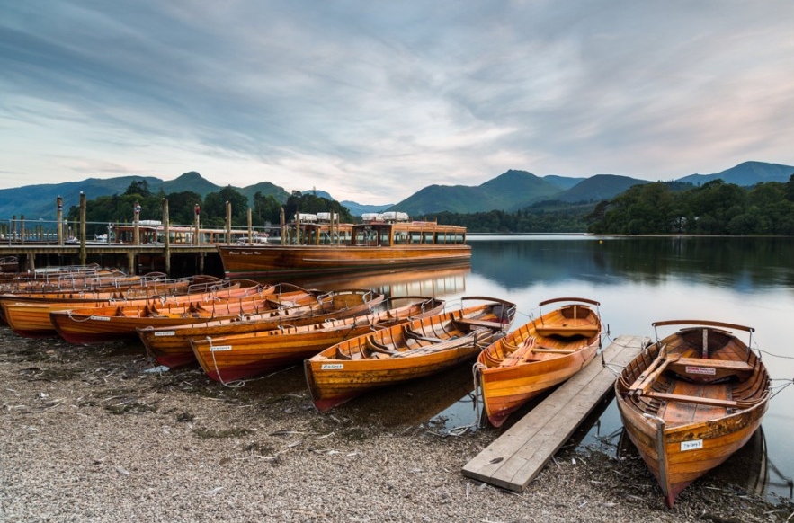 Rowing boats on Derwentwater near Keswick